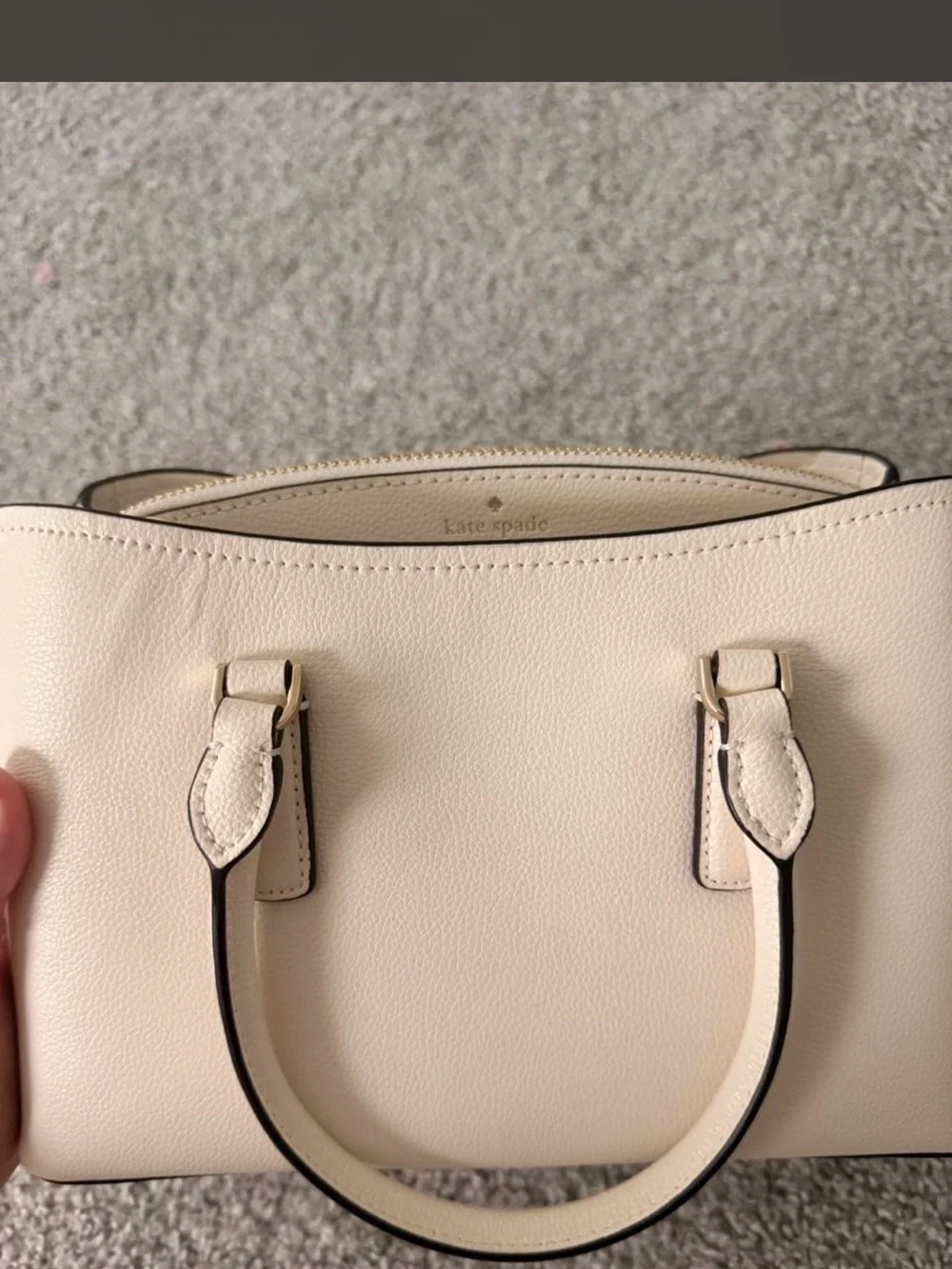 kate spade Cream Pebbled Leather Top-Handle Satchel